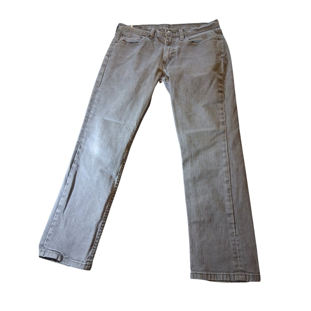 Levis 511 Slim Fit Grey Jeans Mens 36x30 Stretch‎ Denim Pants